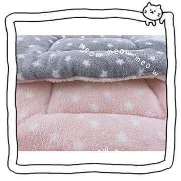 MANSHU Plush Bed Mats for Small Animals - 2Pcs