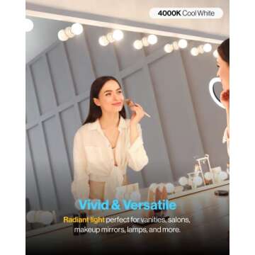 Sunco 12 Pack Vanity Globe Light Bulbs G25 LED for Indoor Mirror Living Area, CRI92 4000K Cool White...