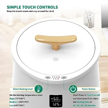 PRJF Large Capacity Heated Towel Warmer Bucket with LED Display