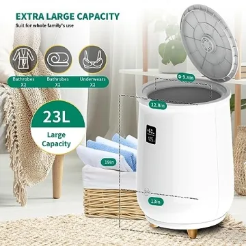 PRJF Large Capacity Heated Towel Warmer Bucket with LED Display