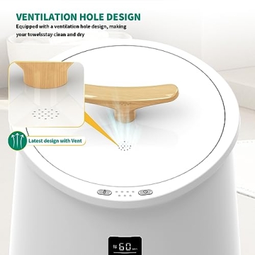 PRJF Large Capacity Heated Towel Warmer Bucket with LED Display