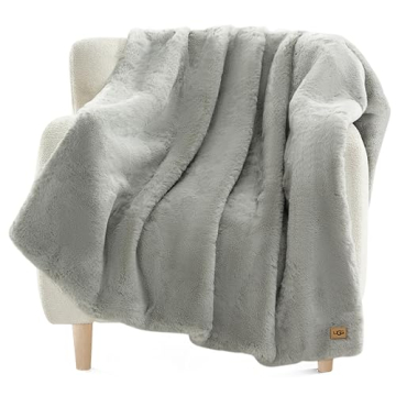 UGG 16800 Euphoria Plush Faux Fur Reversible Throw Blanket - Luxurious Cozy Softness for Couch or Be...