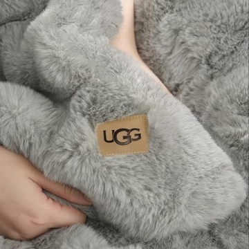 Luxury UGG Faux Fur Throw Blanket - Soft & Machine Washable