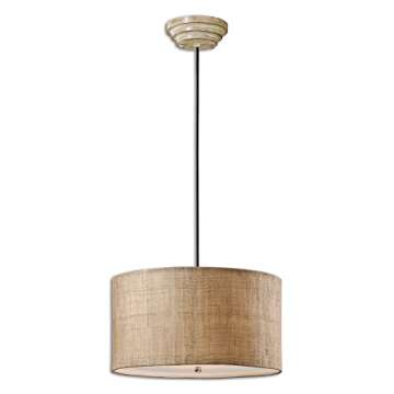 Uttermost Dafina Drum Pendant with 3 Lights