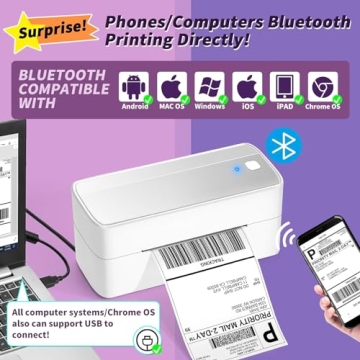 ASprink 241BT Bluetooth Shipping Label Printer