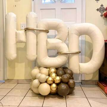 40 Inch Cream Letter Balloons for All Occasions