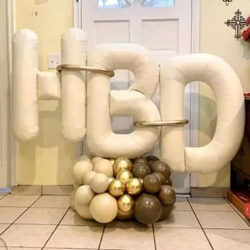 40 Inch Cream Letter Balloons for All Occasions