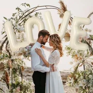 40 Inch Cream Letter Balloons for All Occasions