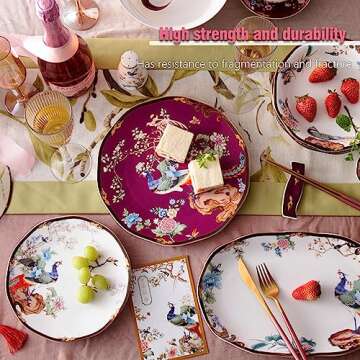 Elegant ACMLIFE Bone China Dinnerware Set for Kitchen