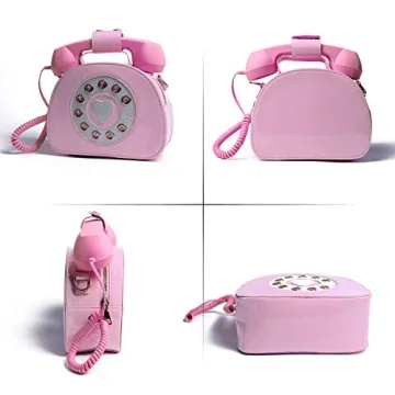 Oweisong Unique Pink Telephone Purse for Fun Style