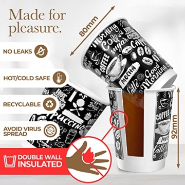 Shop 8 Oz Disposable Hot Coffee Cups with Lids 50 Pack