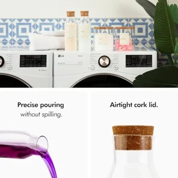 KIVY Glass Detergent Dispenser Set of 4 with Labels