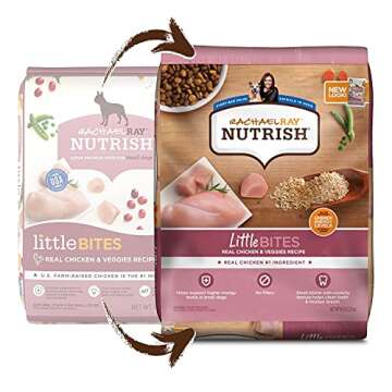 Rachael Ray Nutrish Little Bites Dry Dog Food, Chicken & Veggies Recipe for Small Breeds, 14 Pounds