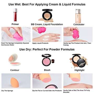 Flawless Makeup Sponge Set | 3+1 Blender Sponges Included