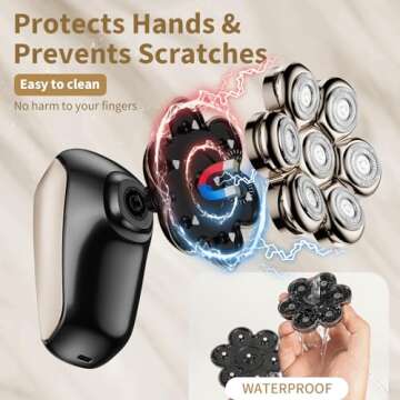 SHPAVVER Head Shavers for Bald Men: 5-in-1 Electric Razor - IPX7 Waterproof Shaving Grooming Kit for...