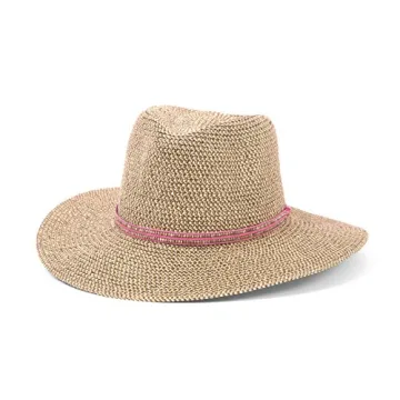 Kenzie Toyo Straw Fedora Sunhat with UPF 50+ Protection