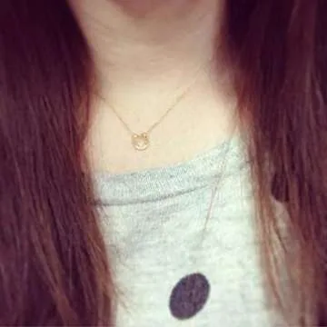 LANG XUAN Friendship Gold Horseshoe Necklace Good Luck Elephant Pendant Chain Necklace with Message Card Gift Card