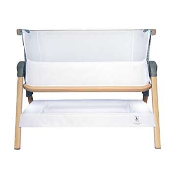 Venice Child California Dreaming Bedside Crib Bassinet w/Travel Case, Bamboo Bassinet Sheet, Removab...