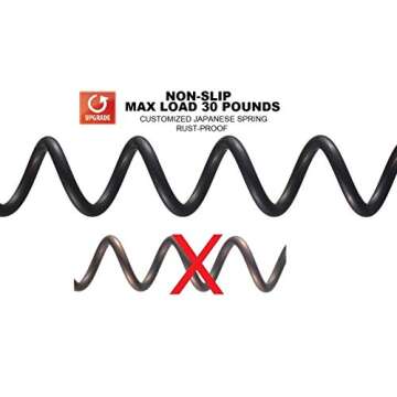 BRIOFOX Spring Tension Curtain Rod 27-43 Inches Matte Black, Never Rust and Non-Slip Shower Rod, Stainless Steel