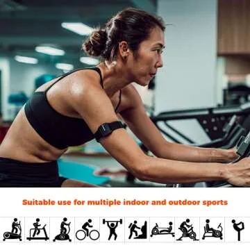 COOSPO Armband Heart Rate Monitor, Bluetooth ANT+ HR Optical Sensor for Sport, Rechargeable Dual Band IP67 HRM, Compatible with Peloton,Wahoo,Polar Beat,Strava,DDP Yoga