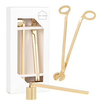 Chic Gold Candle Wick Trimmer and Snuffer Set for Gifts