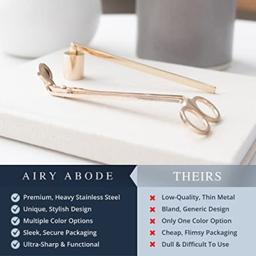 Chic Gold Candle Wick Trimmer and Snuffer Set for Gifts