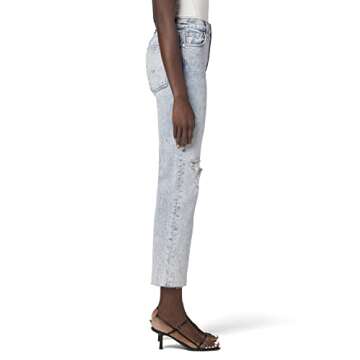 Hudson Jeans Women's Remi High Rise Straight Leg Cropped Jean, Two Hearts, 28