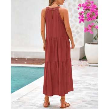 BTFBM Summer Halter Dresses for Women 2025 Casual