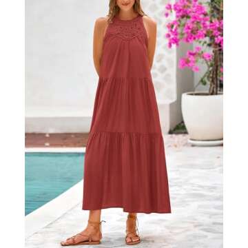 BTFBM Summer Halter Dresses for Women 2025 Casual