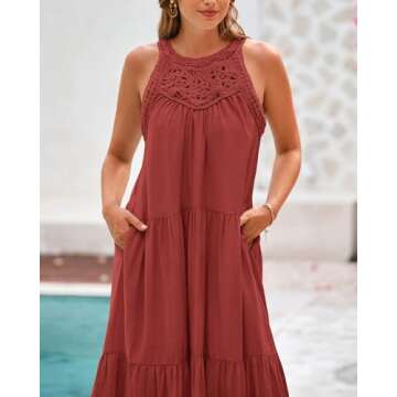 BTFBM Summer Halter Dresses for Women 2025 Casual