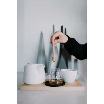 Elegant Honey Dipper Wooden Stick for Perfect Drizzling