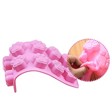 Mini Silicone Dog Paw Print Molds for Treats & Crafts