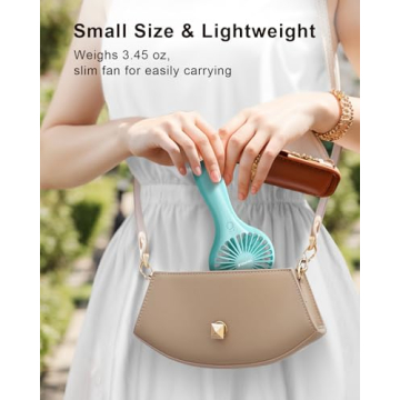 TriPole Mini Handheld Fan Portable USB Rechargeable Cool