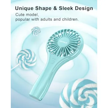 TriPole Mini Handheld Fan Portable USB Rechargeable Cool
