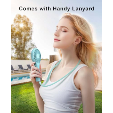 TriPole Mini Handheld Fan Portable USB Rechargeable Cool