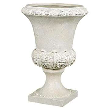 Design Toscano NE9160081 Boboli Architectural Garden Urn, Set of Two, Antique Stone Finish