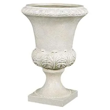 Design Toscano NE9160081 Boboli Architectural Garden Urn, Set of Two, Antique Stone Finish