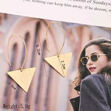 Elegant SOFYBJA Boho Triangle Dangle Drop Earrings