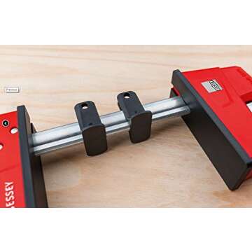 BESSEY KRE3550 Parallel Clamp - 50 In. K Body REVO Series with 1700 lbs Nominal Clamping Force for W...