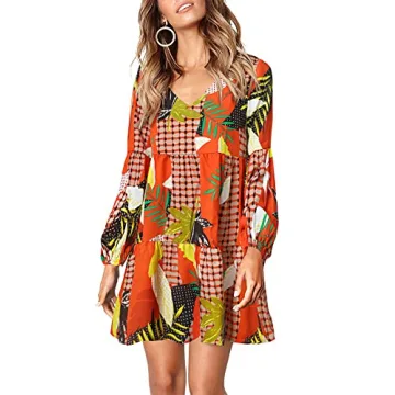 Amoretu Women's V Neck Swing Dress for All Occasions