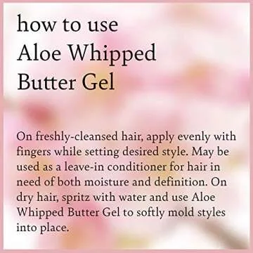 Camille Rose Aloe Whipped Butter Hair Styling Gel, with Aloe Vera and Macadamia Oil for Moisture and Light Hold, for All Hair Types 8 oz