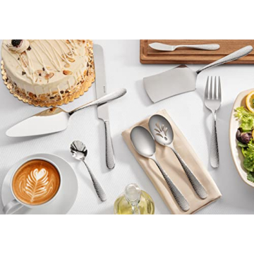 Bergamo 9-Piece Hammered Hostess Serving Set for Events