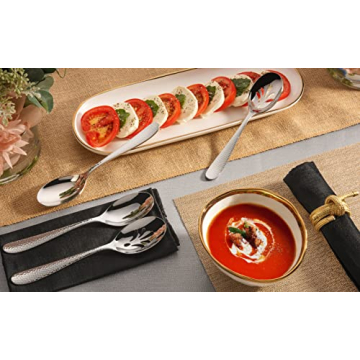 Bergamo 9-Piece Hammered Hostess Serving Set for Events