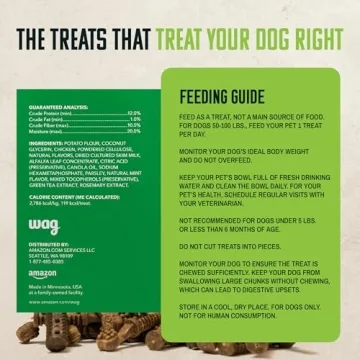 Wag Dental Chews for Dogs - Large Size, 24 Count