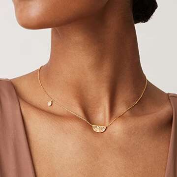 PAVOI Elegant Lotus Pendant Necklace - 14K Gold Plated Jewelry for All Occasions