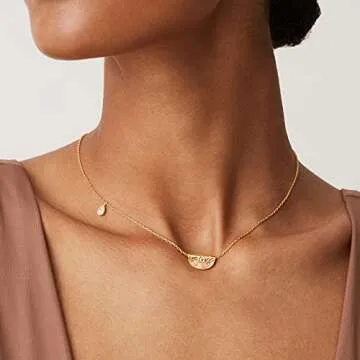 PAVOI Elegant Lotus Pendant Necklace - 14K Gold Plated Jewelry for All Occasions