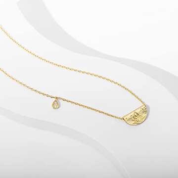 PAVOI Gold Plated Lotus Pendant Necklace - Sustainable Elegance