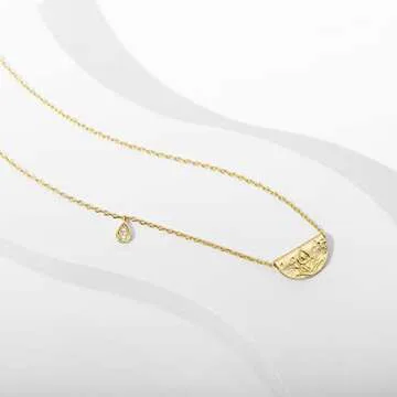 PAVOI Gold Plated Lotus Pendant Necklace - Sustainable Elegance