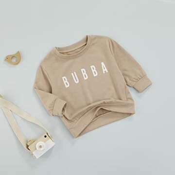 MERSARIPHY Toddler Baby Boy Girl Clothes Funny Letter Sweatshirt Long Sleeve Shirt Sweater Baby Twin...