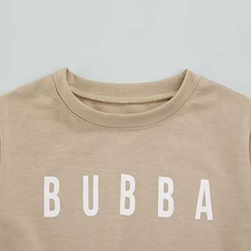 MERSARIPHY Toddler Baby Boy Girl Clothes Funny Letter Sweatshirt Long Sleeve Shirt Sweater Baby Twins Fall Winter Tops (2-3 T, BU-beige)